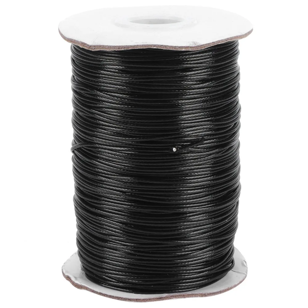 Versatile 1mm Thickness Waxed Cord 160M Length Flexible Beading Thread Macrame Rope DIY