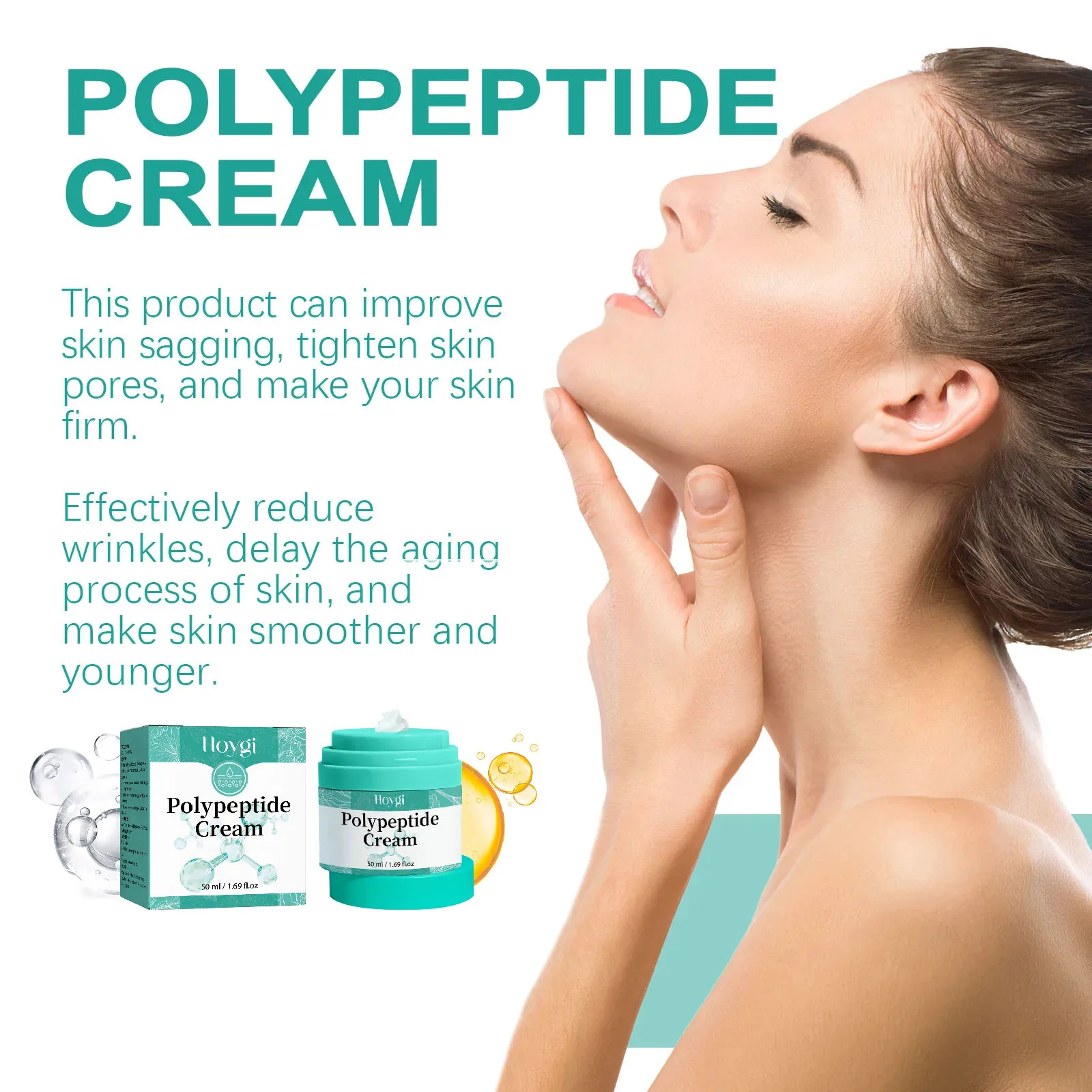 Polypeptide Face Cream Firming Protein Hydrating Lighten Dark Spot Melanin Fade Fine Line Facial Rejuvenation Moisturizing Cream