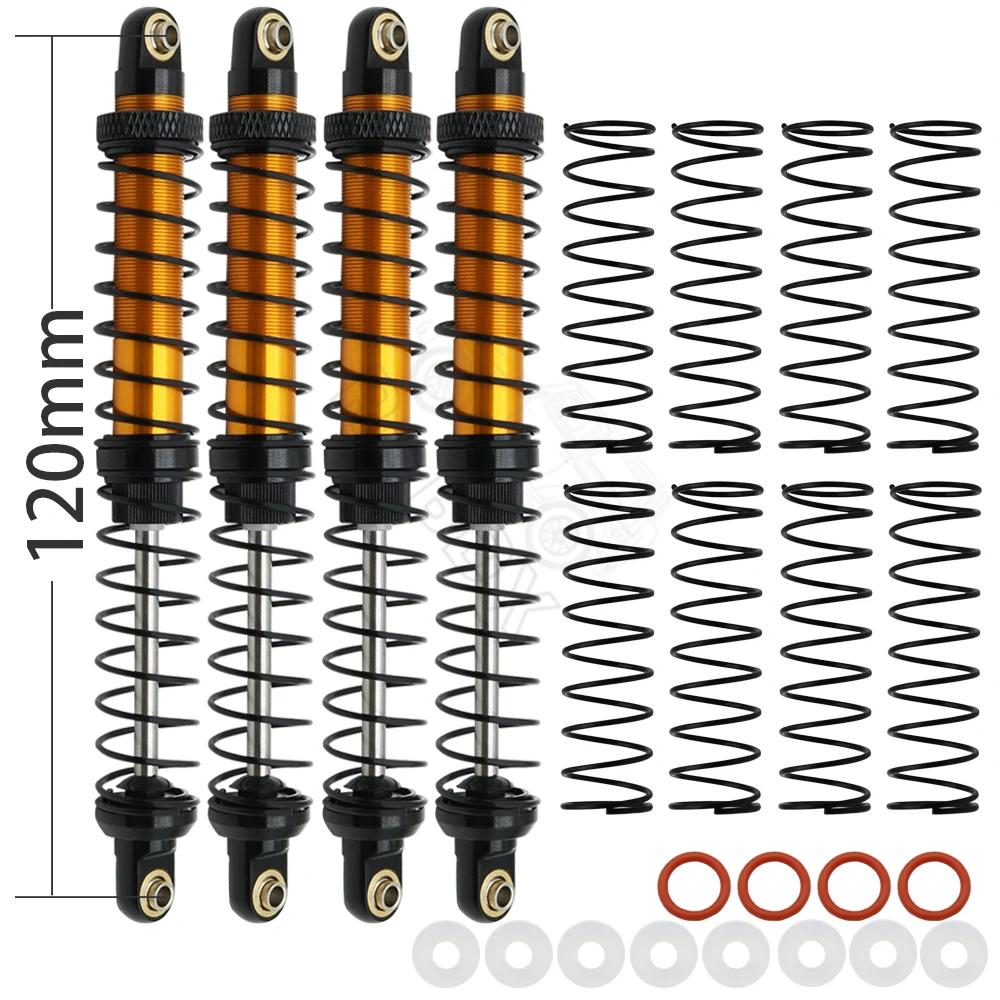 Metaal 70mm 80mm 90mm 100mm 110mm 120mm Schokdemper Oliedemper voor 1/10 RC Crawler Auto Axiale SCX10 AXI03007 RBX10 D90 TRX4