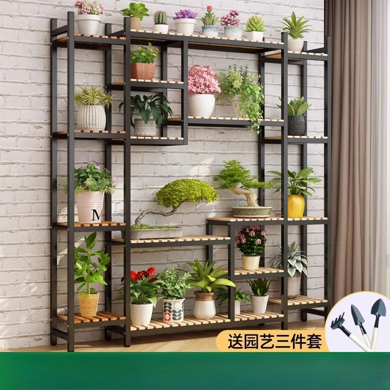 

Flower shelf Multi-layer indoor specials Household balcony shelf Wrought iron living room High Quality