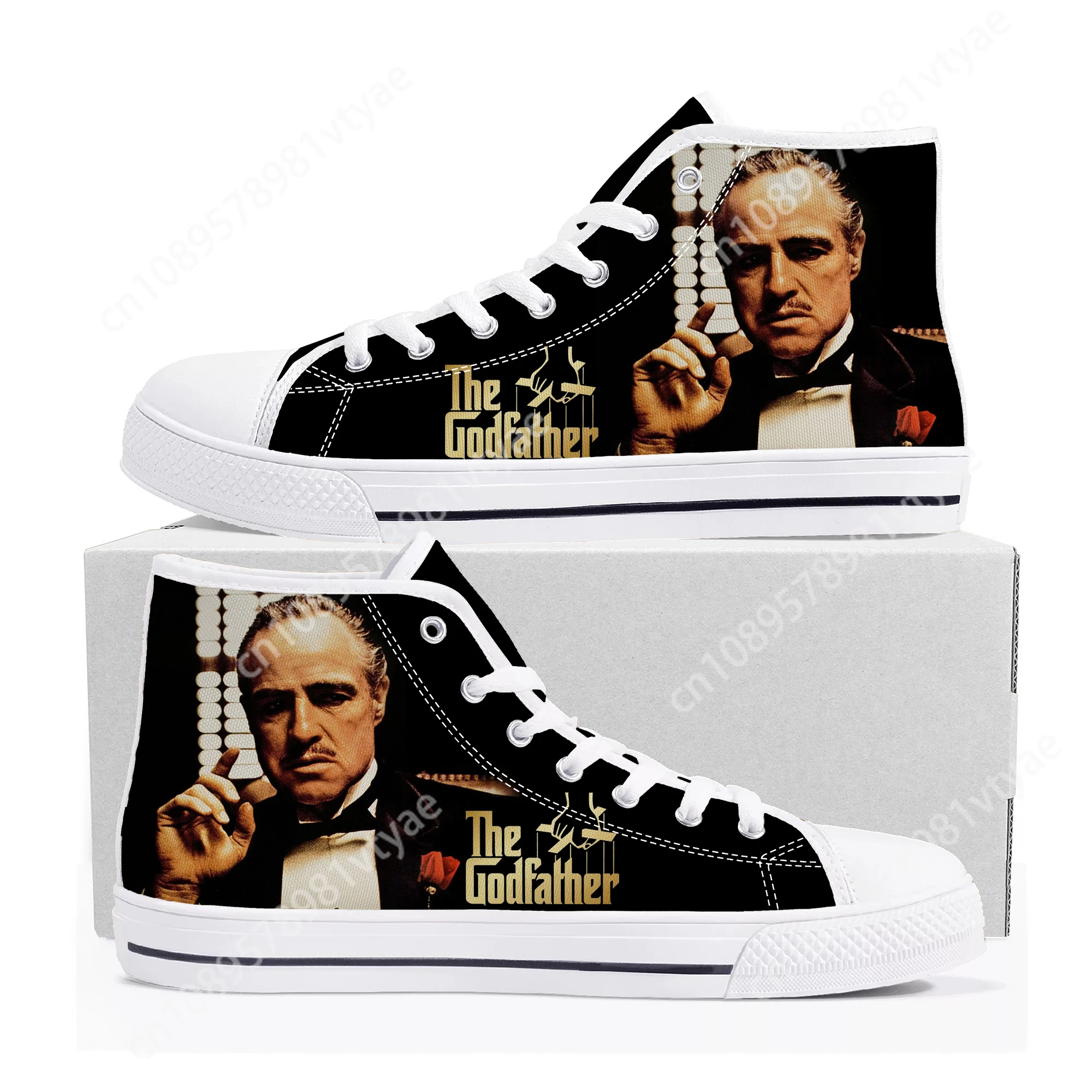 Hot Cool Movie The Godfather High Top Sneakers High Quality Mens Womens Teenager Canvas Sneaker Casual Couple Shoes Custom Shoe