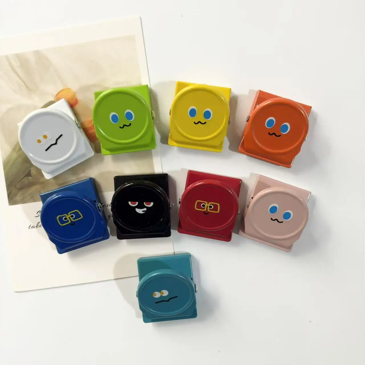 5Pcs Color Metal Clip Sealing Clip Refrigerator Sticker Multi-functional Message Personality Creative Magnetic Snack Seal