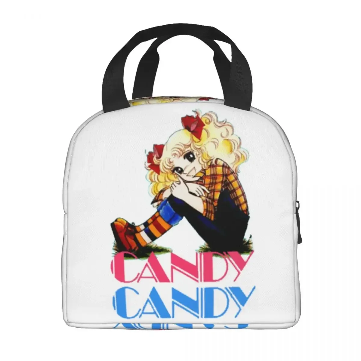 Candy Candy Logo Resuable Lunch Box Multifunction Anime Manga Thermal Cooler Food Insulated Lunch Bag School Children Student