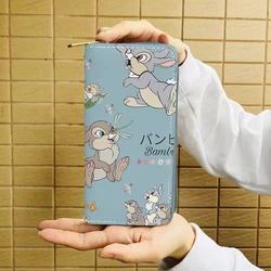 Disney Thumper Rabbit Bambi W5999 Anime Briefcases Wallet Cartoon Zipper Coin Bag Casual Purses Card Storage Handbag Gift