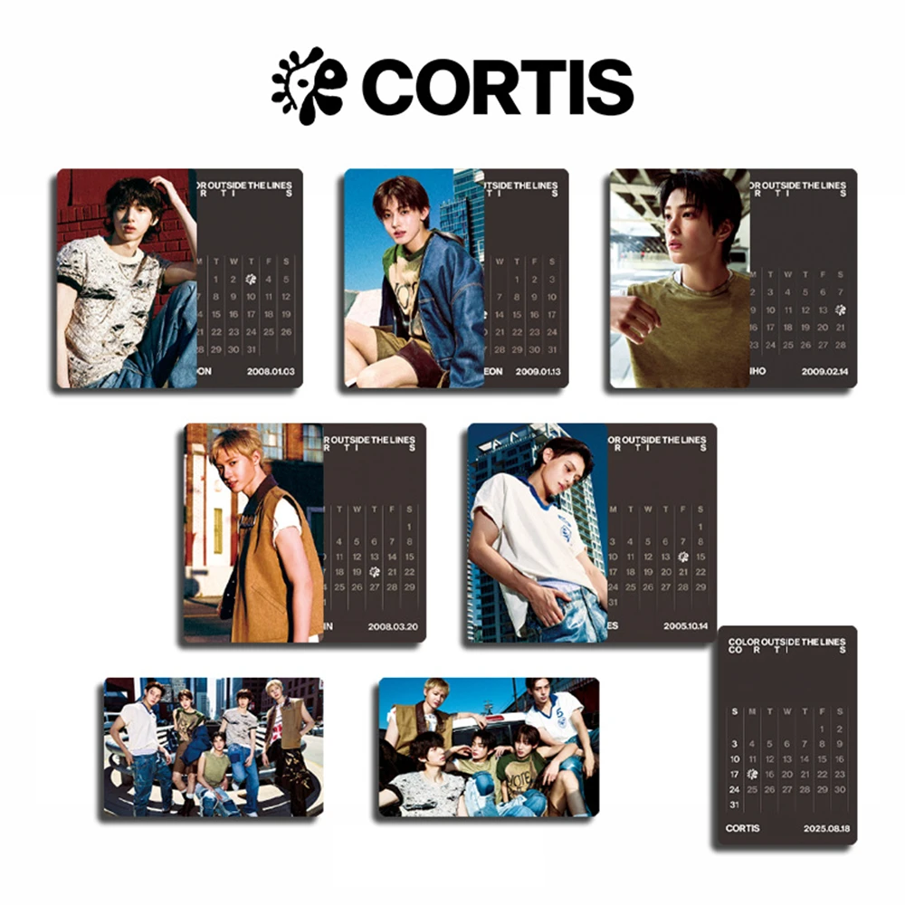 

7 шт./компл. мини-альбом KPOP CORTIS COLOR OUTSIDE THE LINES фотокарточки двусторонние открытки JUHOON JAMES MARTIN Lomo карты подарок для фанатов