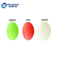1000pcs Fishing Accessories Glow in The Dark Fishing Beads Hard/Soft Plastic Oval Luminous Beads Stopper Fishing Bait Rigs