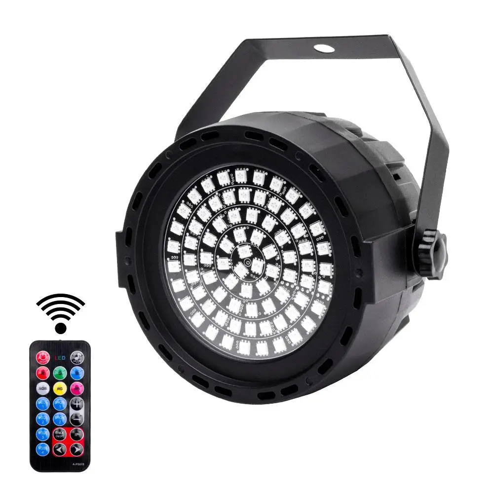 78 Led RGBW Stage Light DMX Control Par Light DJ Disco Strobe Lights Effect Lighting for Bar KTV Party Holiday Pub Wedding Show