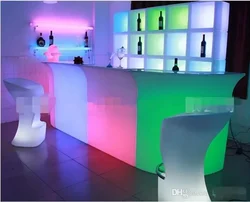 16 colori che cambiano LED illuminato bancone Bar impermeabile ricaricabile Rundbar bar discoteca ktV Club cameriere cocktail bar tavoli