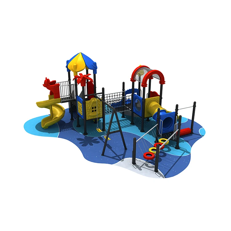 Outdoor Playground Set, Kids Play Ground with Swing, Slide, Climbing Frame, 12-in-1 Multi-Activity Park for Children Garden