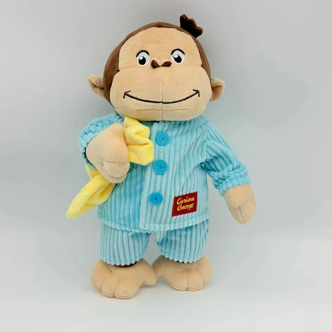 

30CM Curious George Monkey Cute Stuffed Monkey Plush Toy Doll Birthday Gift Animal Doll