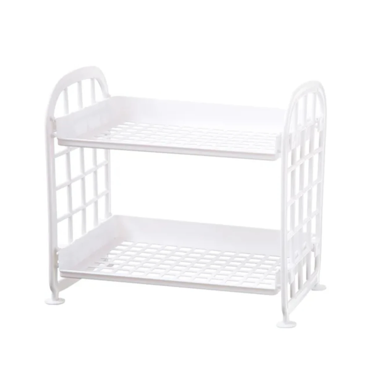 

Double Layer Desktop Shelf Folding Dressing Cosmetic Rack Organizer Computer Girl Dormitory Shelf Sundries Rack