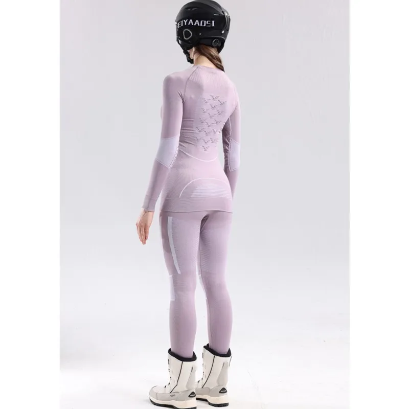 Women Boy Skiing Underwear Set Fitness Workout Thermal Gym Snowboarding Hiking Sport Running Yoga Exercise Suit Long Johns B512