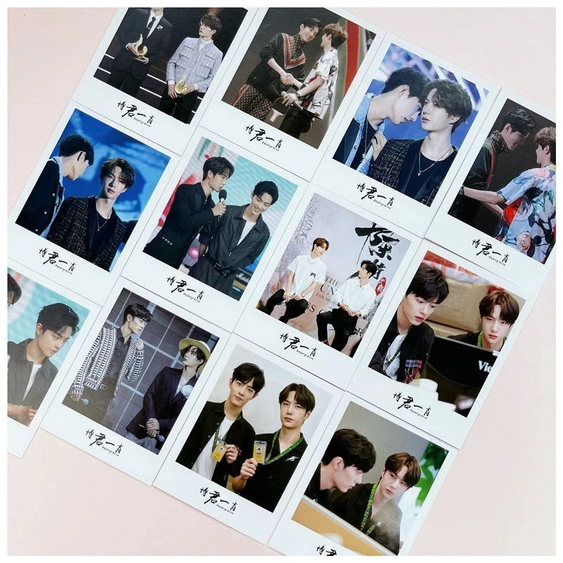 40ชิ้น/กล่อง Bo Jun Yi Xiao LOMO Card Xiao Zhan, Wang Yibo FIGURE การ์ดภาพ HD สุดสร้างสรรค์การ์ดข้อความของขวัญ