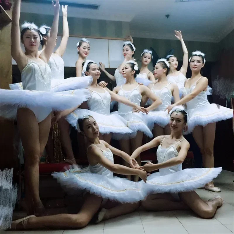 

Adult Ballet Dance Dress Sequins Professional Ballet Tutus Swan Lake Dance Costumes Balett Dress Girl Women Dancewear