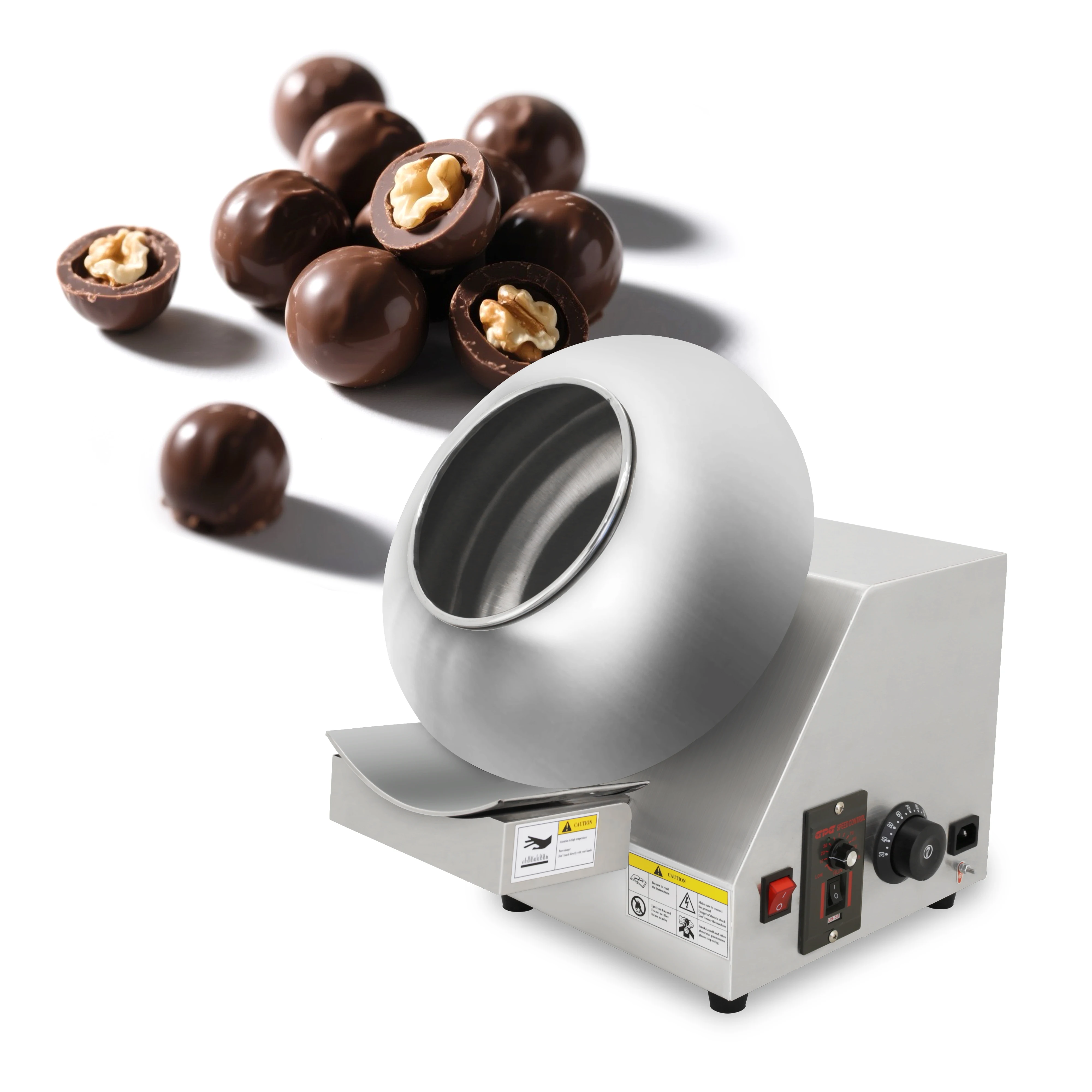 Germany Deutstandard Commercial Chocolate Panning Nut Coating Machine Adjustable Speed for Home Business Use
