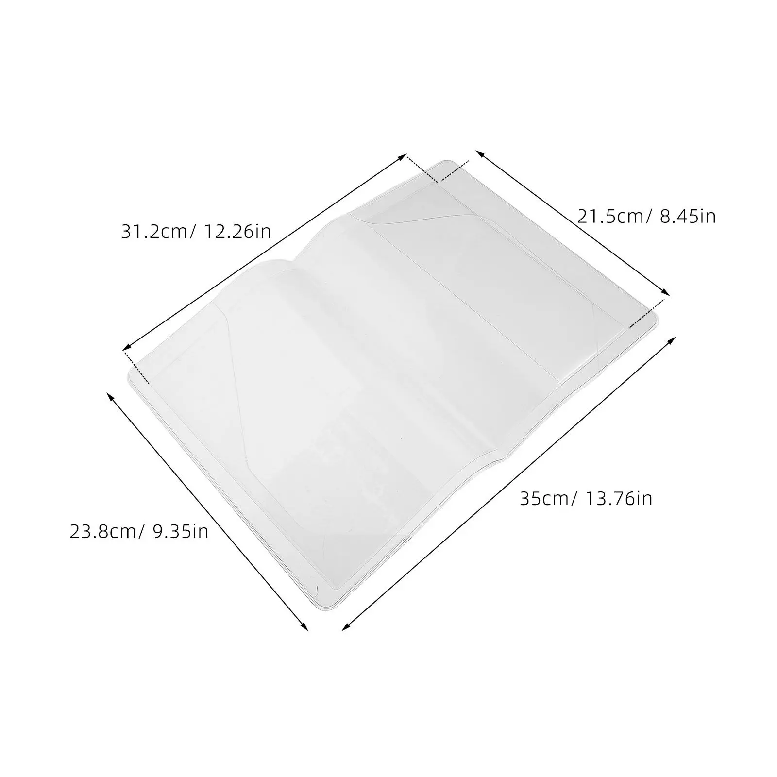 1Set A5 Transparent Book Cover Waterproof Clear Plastic Sleeve for Students Professionals Journals Sketchbooks Exercise Books