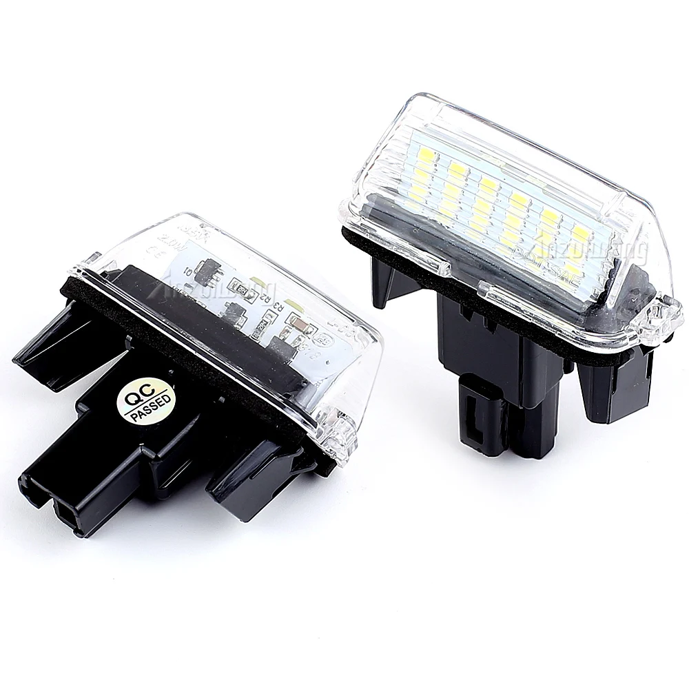 2Pcs LED License Number Plate Light Lamps For Toyota Camry Avalon Auris E18 Vios Esquire Avensis Esquire EZ Noah Proace City SAI