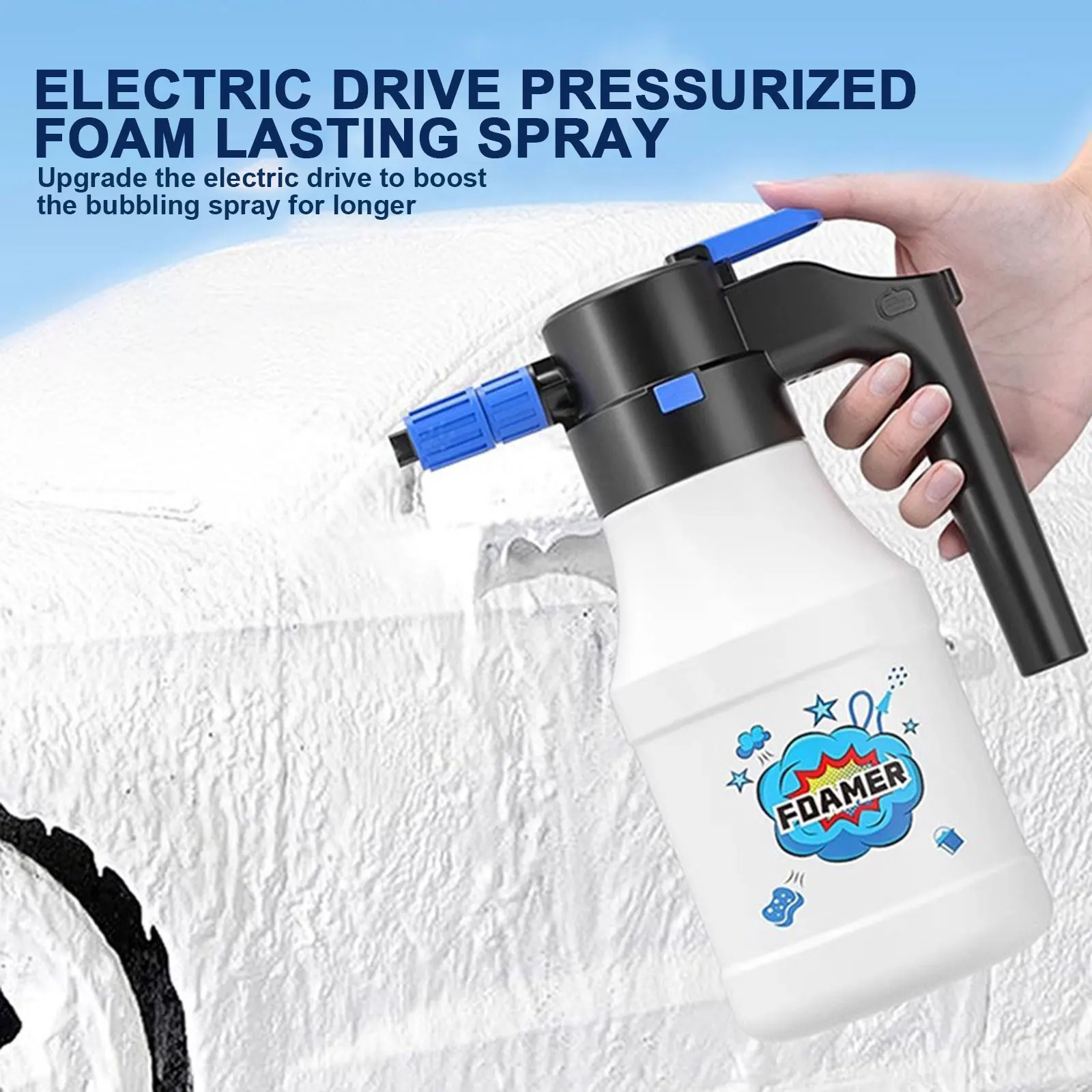 

Electric Foam Sprayer 1.5L Foam Generator for Car Wash 2600mAh Lithium Battery Foam Lance 1h Endurance Car Wash Towel Foam Wash