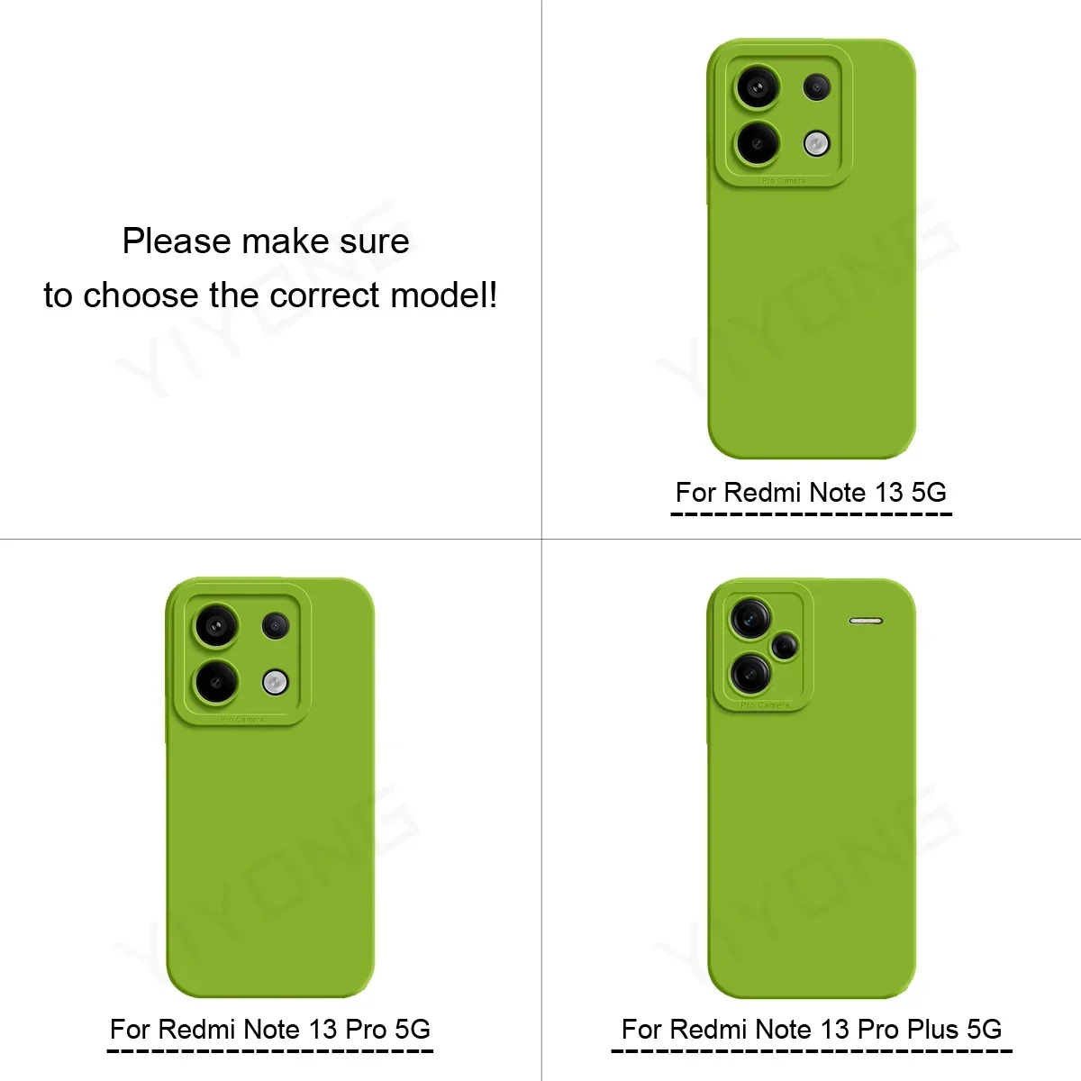 For Redmi Note13 Pro YIYONG Square Liquid Silicone Soft Cover For Xiaomi Redmi Note 13 12 14 Pro Plus 5G Xiomi Note12 Turbo Case