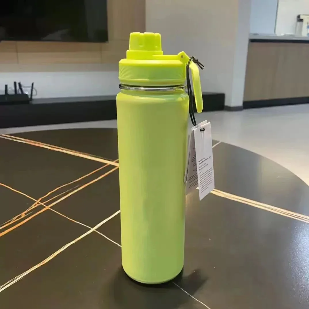 Botol air olahraga pria dan wanita, botol air Yoga terisolasi luar ruangan untuk pria dan wanita