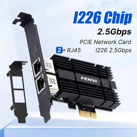 FENVI 2.5G PCI-E To RJ45 Network Card For I226 Gigabit Ethernet 2500Mbps PCI Express RJ45 WiFi Adapter