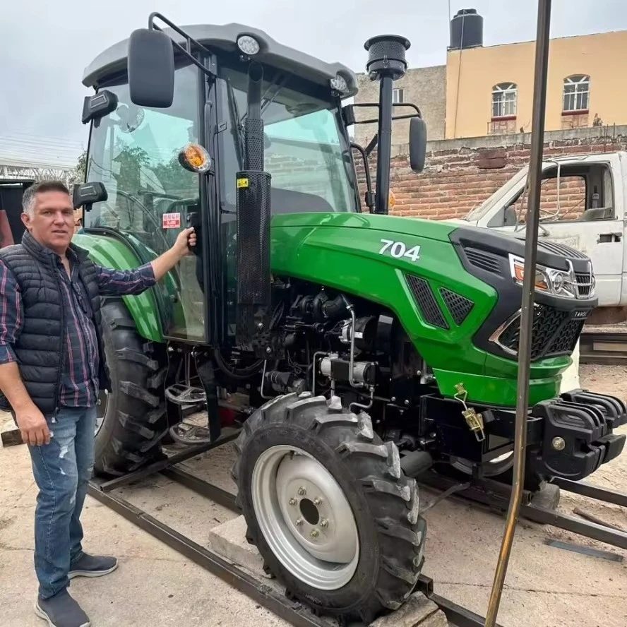Multifunctional Farming Tractor 70HP Cabin+AC 4WD Wheeled Optional Euro V Laidong Engine Available AOYU Agricultural Tractors