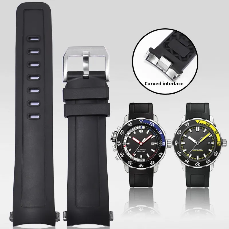 Suitable for IWC Marine Timepiece IW356802 376705 Quick Release Special Waterproof Fluororubber Watch Strap Men