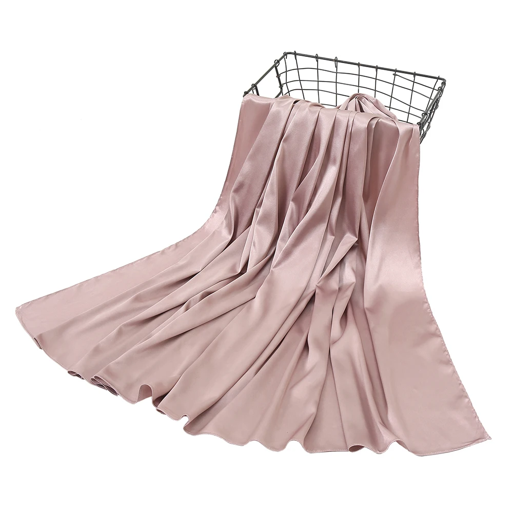 Silk Satin Hijab Scarf Muslim Women Veil Headwraps Shawls Islam Silk Headscarf Muslim Fashion Islam Clothing Ramadan