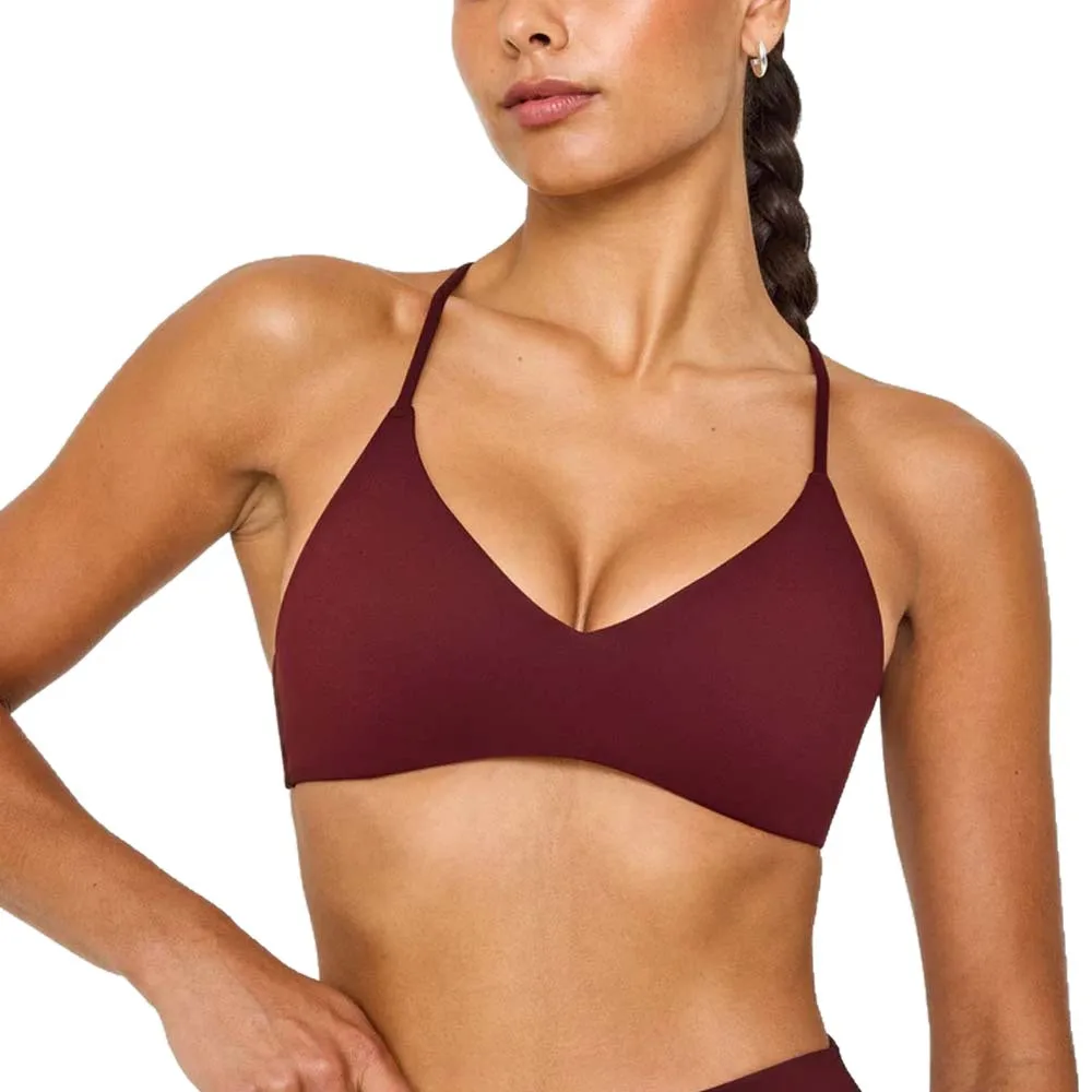 Women Sexy Fitness Yoga Bras Race Back Sports Bras Nylon Top Women Bra Breathable Underwear for Women Gym Yoga Bras Solid Color image 3