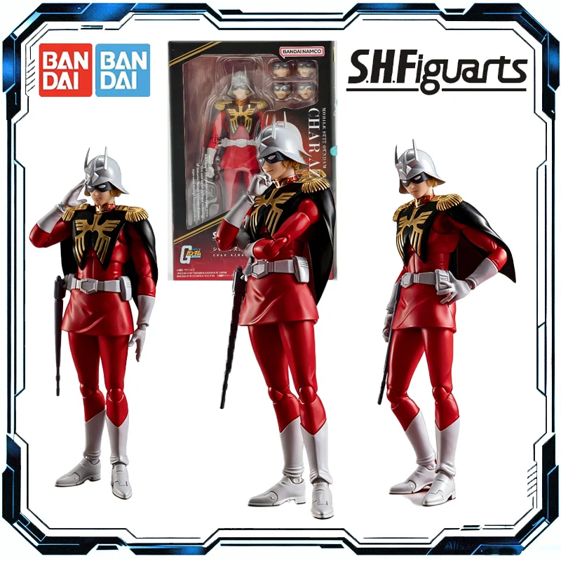 

Bandai Original S.H.Figuarts Char Aznable The Red Comet Mobile Suit Gundam Action Figure Toys for Boys Girls Gift Collectible