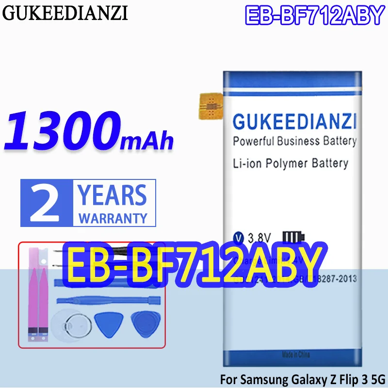 Kapasitas tinggi baterai GUKEEDIANZI EB-BF711ABY EB-BF712ABY 1300mAh/2700mAh untuk Samsung Galaxy Z Flip3 flip 3 5G F7110 SM-F711B