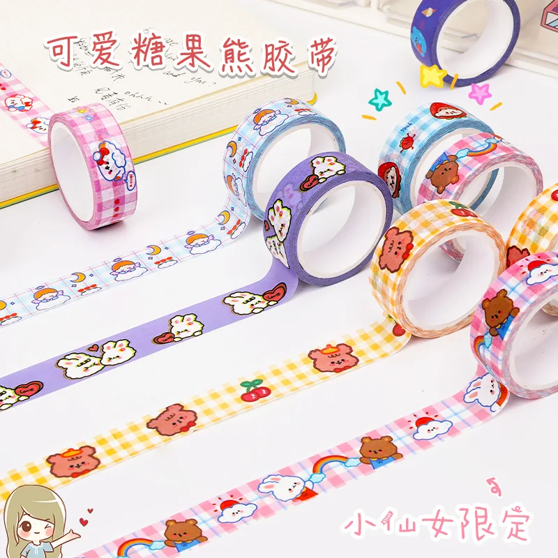 5 m/rotolo Kawaii Animals Washi Tape Scrapbooking diario adesivi decorativi nastro adesivo adesivo cancelleria carina materiale scolastico