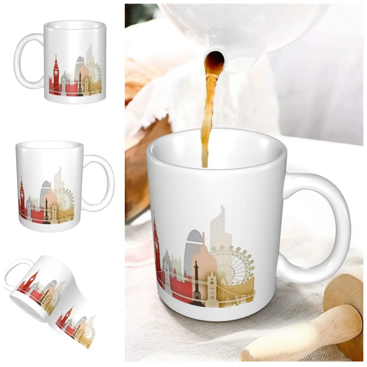 London Mug Funny Ceramic Coffee Cups Tea Mugs Milk Cup Drinkware Gift for Friends 6
