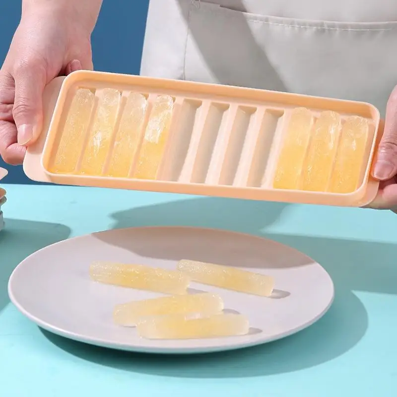 Ice Tray Long Ice Bar Mould Chilled Beverage Accessories Cold Drink Making Tool Ice Bar Maker with Lid Iced Beverage Making Tool
