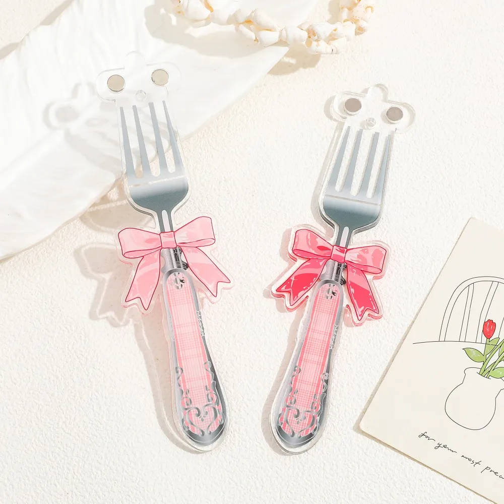 2pcs Cute Innovative Fork Shaped Fridge Magnet Fashionable Versatile Daily Practical Kitchen Dining Tableware Decor