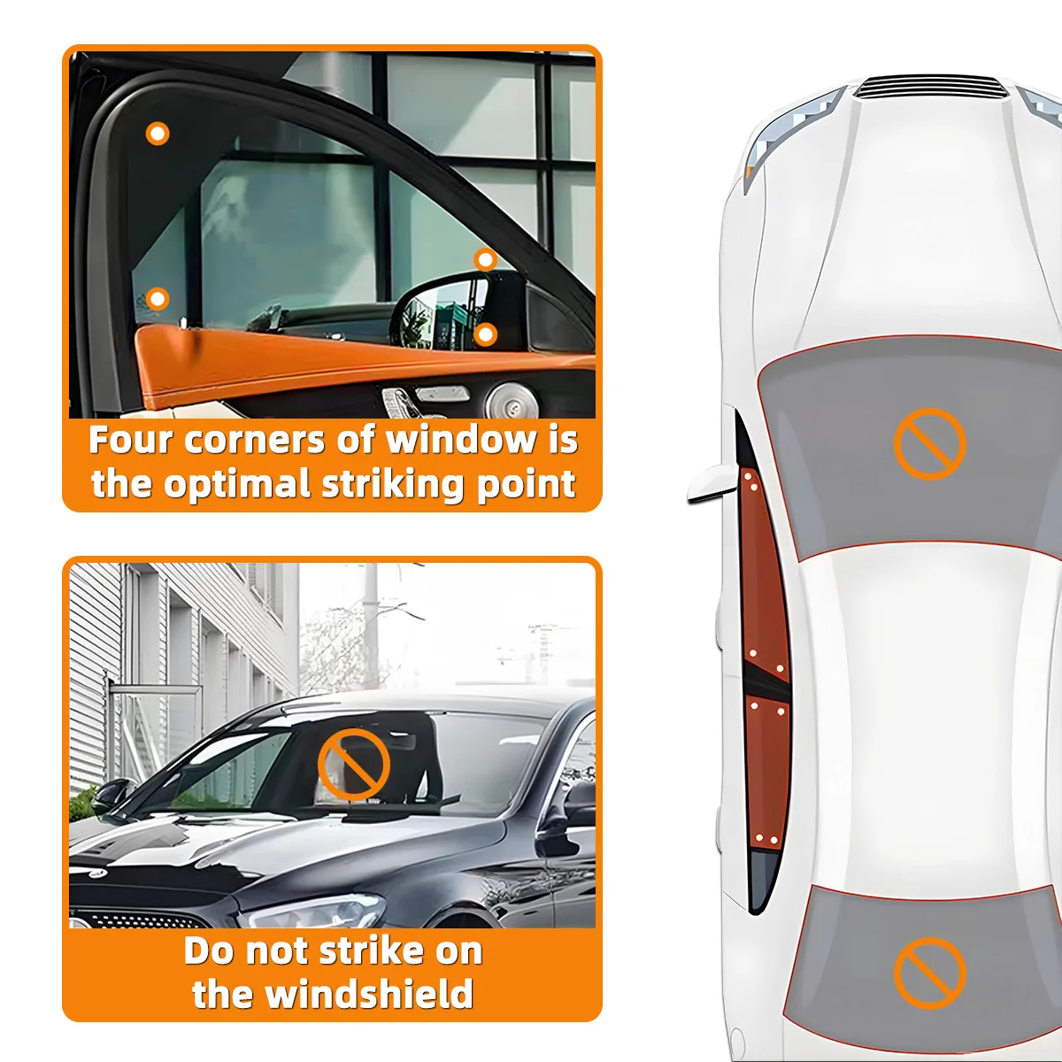 2-in-1 Auto-Notfallhammer mit Gurtschneider für Sicherheit, Rettung und Flucht, tragbarer Glasfensterbrecher – Detail 6