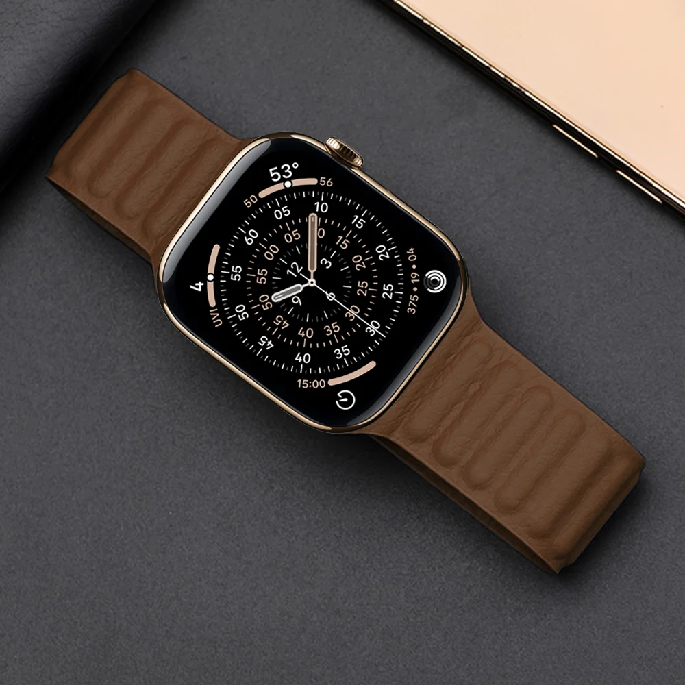 FineWoven Magnetic Loop Link Strap for Apple Watch Band 40 44mm 46mm 42mm 41 49 45 Original Bracelet 11 10 9 8 7 6 SE Ultra2