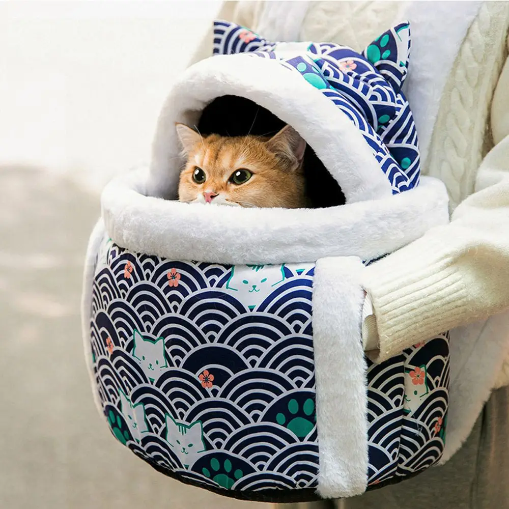 

Go Out Cat Backpack Dog Bag Autumn Winter Thickened Warm Pet Backpack Portable Large-capacity Pet Cat Carrier Nest