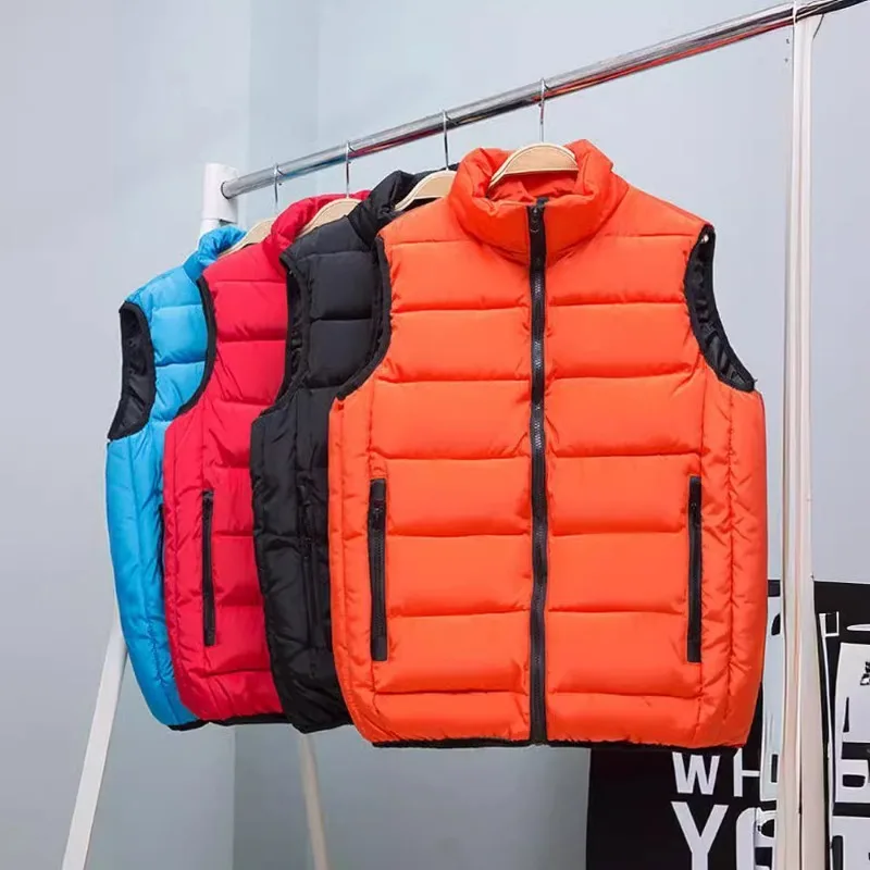 

Winter Down Cotton Vest Group Clothing Outdoor New Style Men and Women Vest Thickened Warm Vest Embroidered Letters