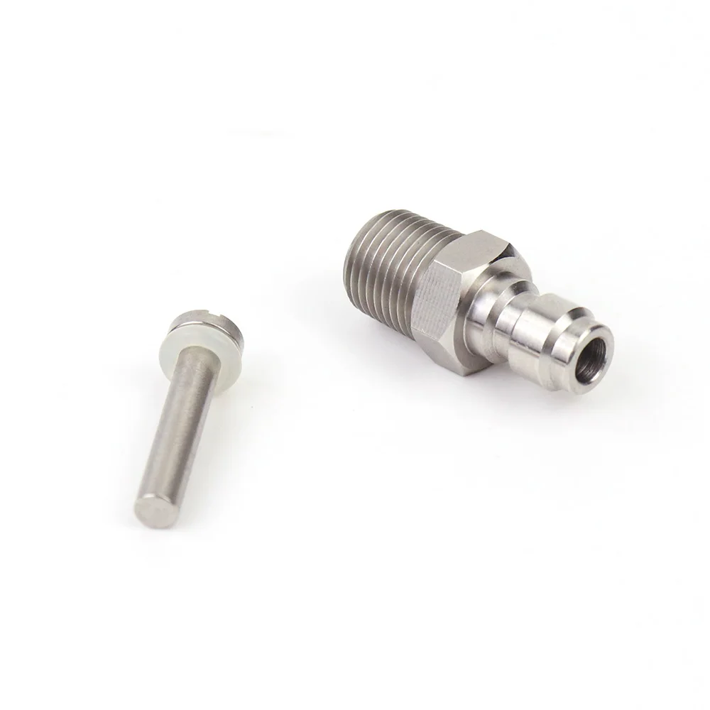 One Way Foster Fill Nipple Kit For HPA/N2 Air Tank Regulator Fill Valve Quick Plug Stainless Steel