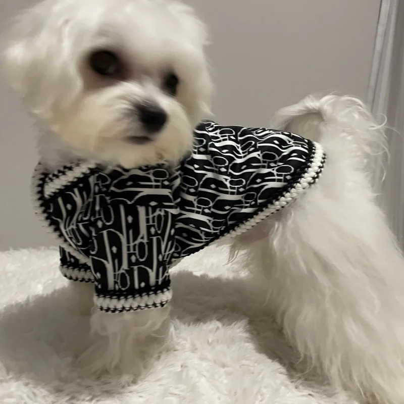 Cardigan termico lavorato a maglia per cani e gatti, vestiti per cani di piccola taglia, vestiti per animali domestici, autunno e inverno