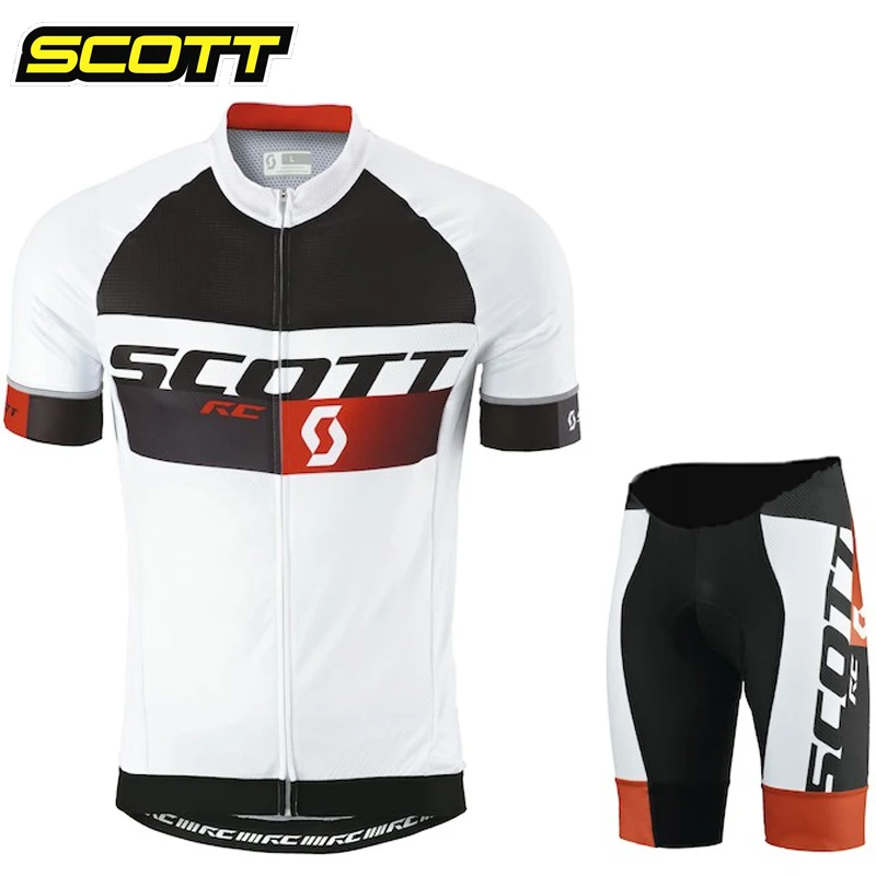 SCOTT Pro Cycling Jersey Set Summer Short Sleeve Breathable Men\'s MTB Bike Cycling Clothing Maillot Ropa Ciclismo Uniform Suit