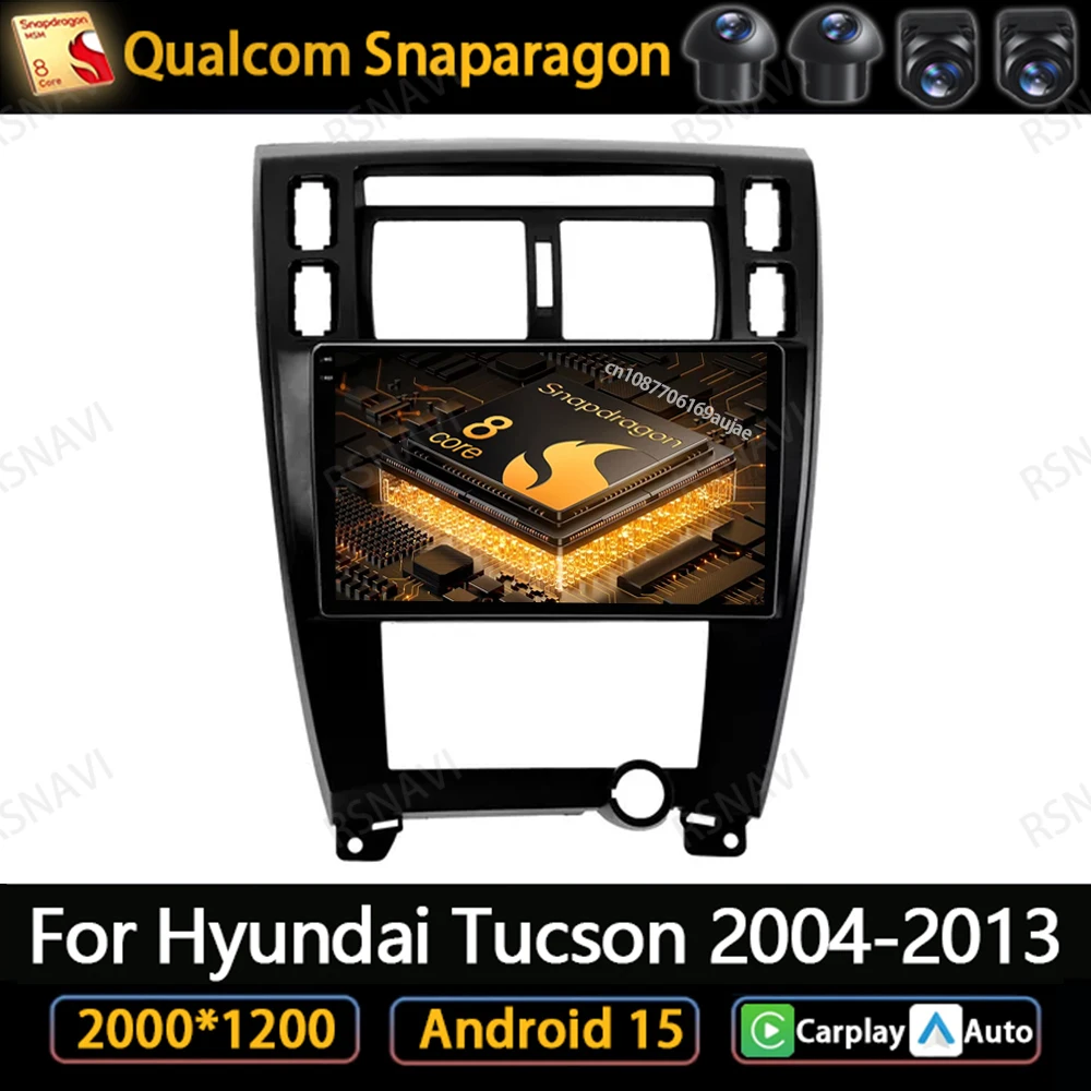 

Android 15 Car Radio For Hyundai Tucson 2004-2013 GPS 5G WIFI DVD 4G LTE Head Unit Autoradio DSP Wireless Carplay Auto Qualcomm