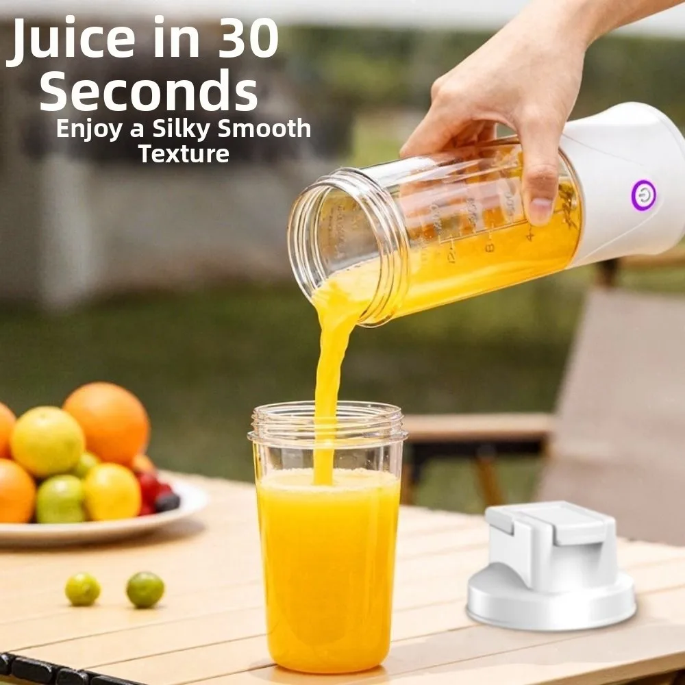 450ML Capacity Mini Blender Cup USB Charging Plastic Electric Fruit Juicer Cordless Small Auto Juicing Cup for Smoothies Juicing view 3