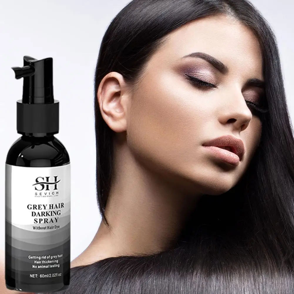 Spray per capelli neri siero oscurante per capelli Anti copertura grigia colorante Spray bianco da bianco a nero trattamento del cuoio capelluto riparazione dei capelli