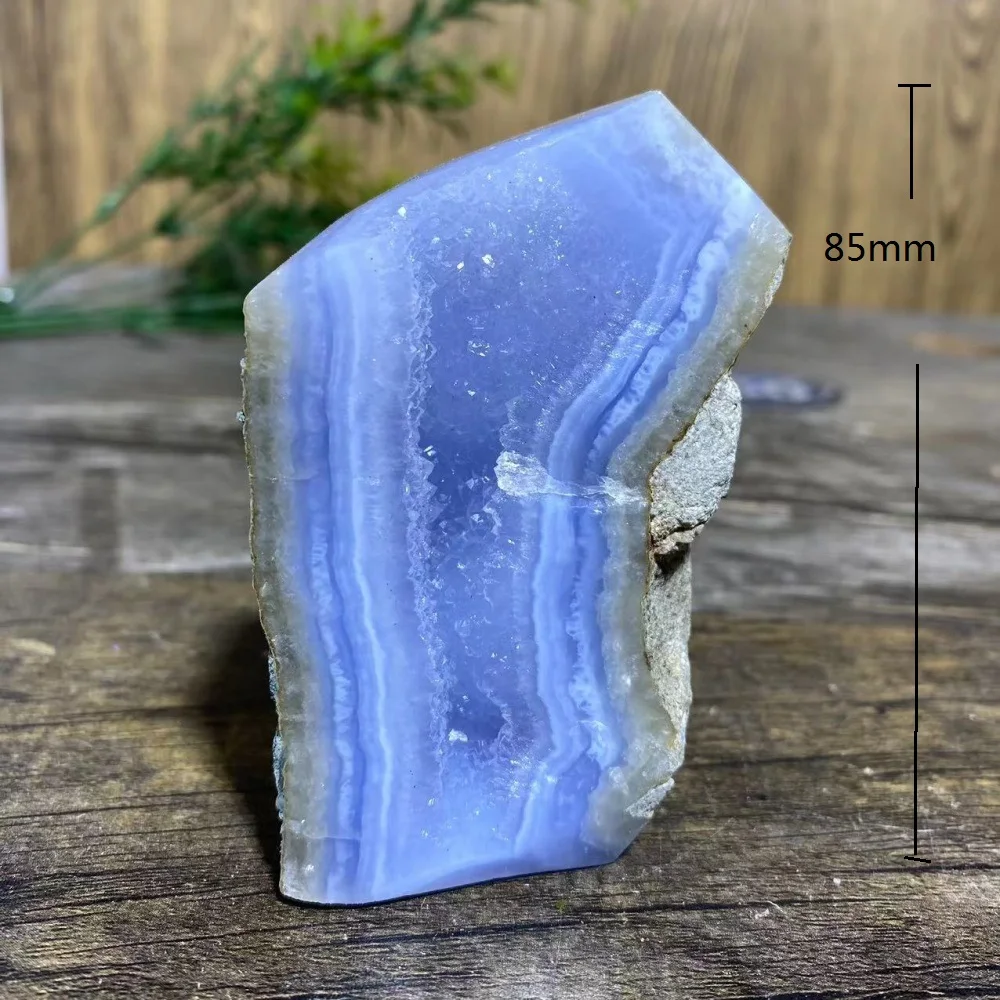 Blue Lace Agate Geode Natural Specimen Raw Quartz Crystal Healing Stones Home Decoration Crafts Section Cluster Gemstones