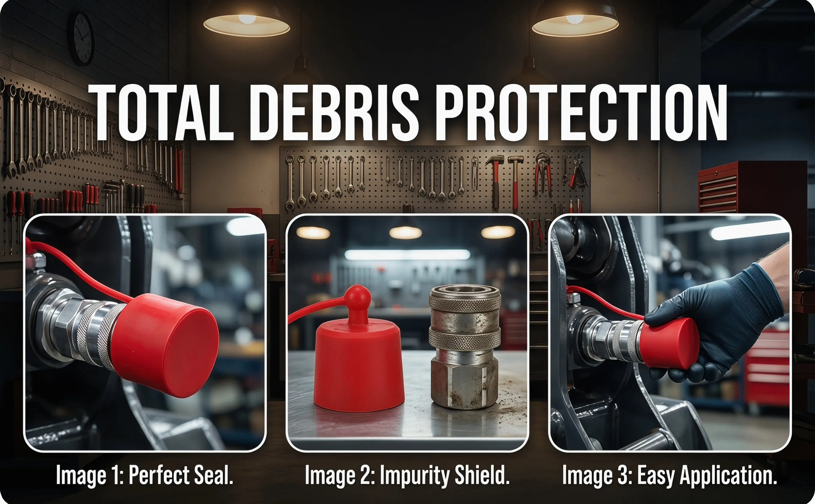 Hydraulic Quick Connect Dust Cap 1-12 Inch High Performance Debris Protection Quick Connect Cover Cap for Replacement Hydraulic