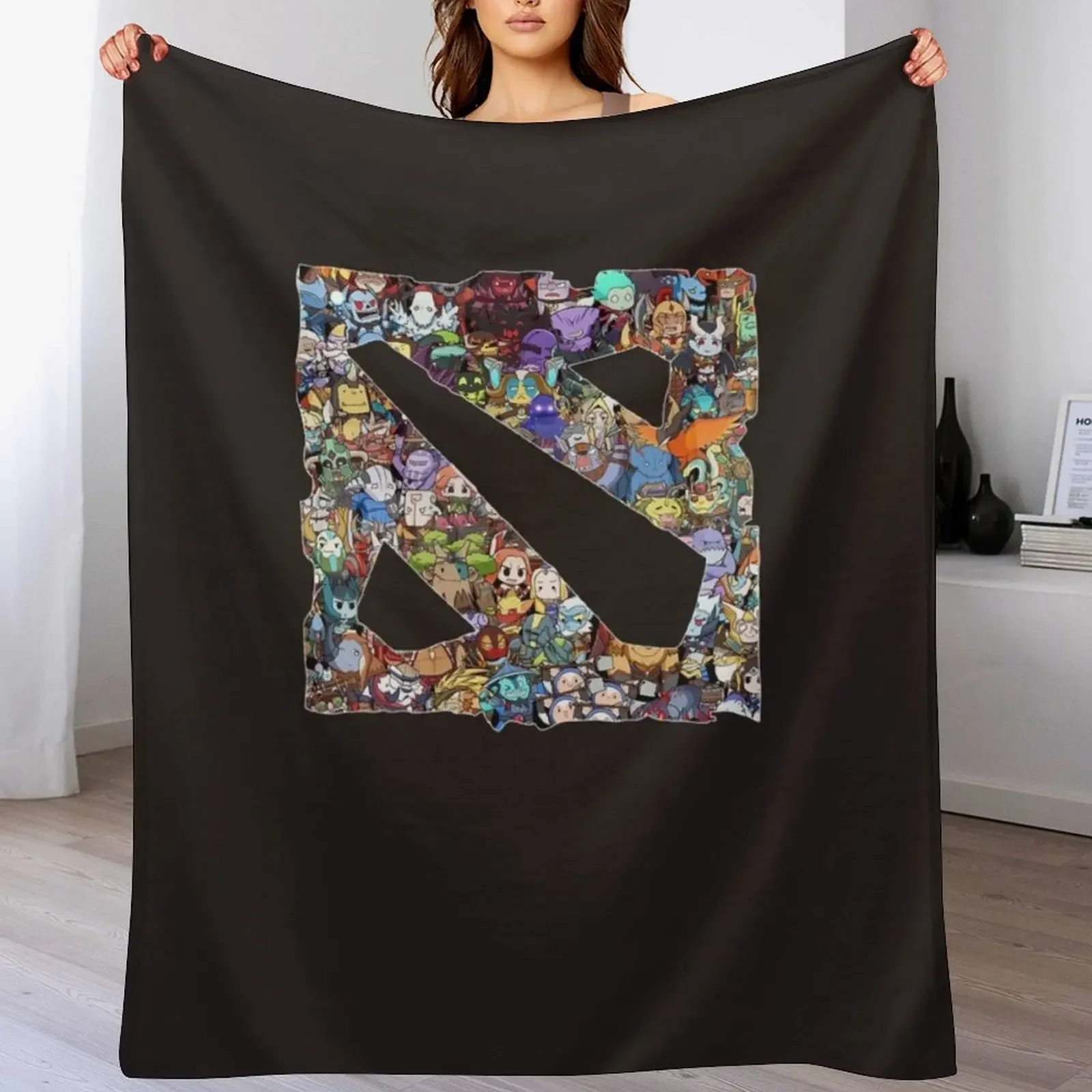 all heroes in dota 2 logo, dota, dota 2, hero, thunder predator rtz, nigma, og, secret, eg, funny Throw Blanket