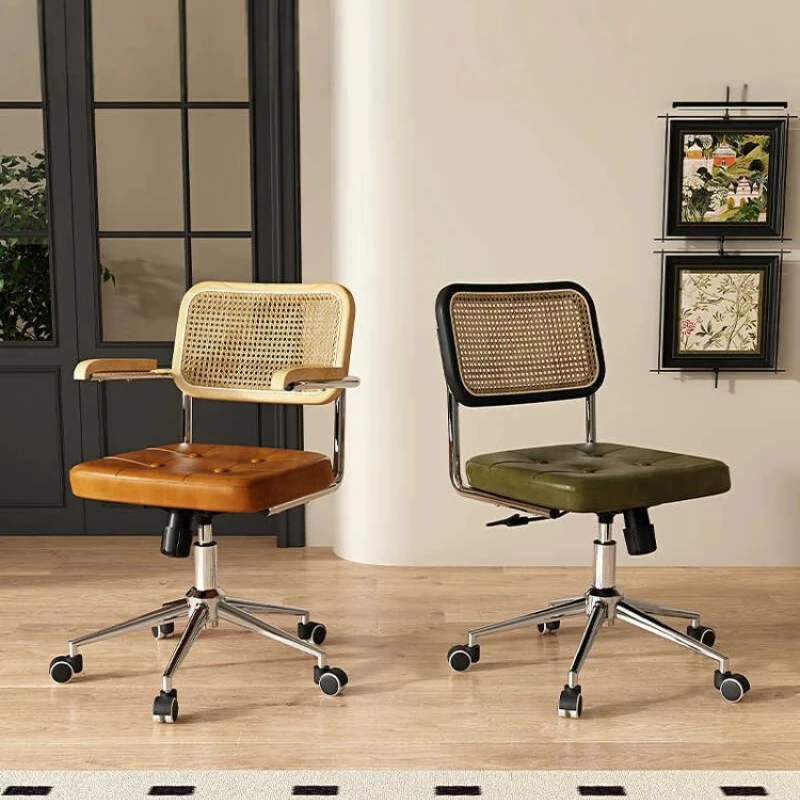 

Adult Yellow Office Chair Brown Designer Modern Comfortable Lazy Computer Chair Adjustable Sillas De Oficina Office Furniture