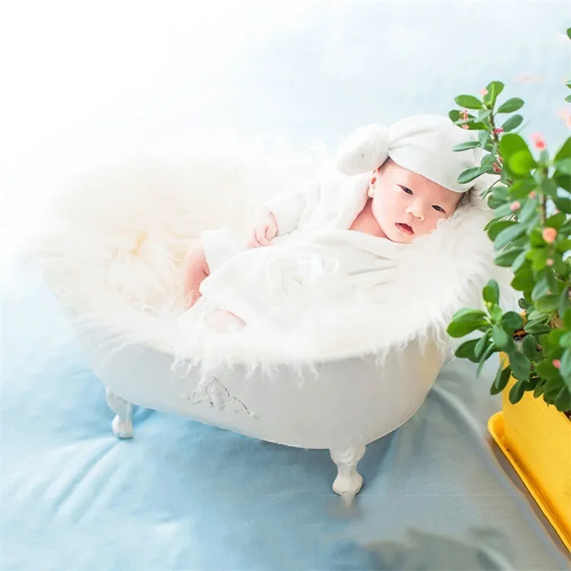 Baby Photo Shooting Container Baby Bathtub Newborn Photography Props Sofa Posing Shower Basket Accessories